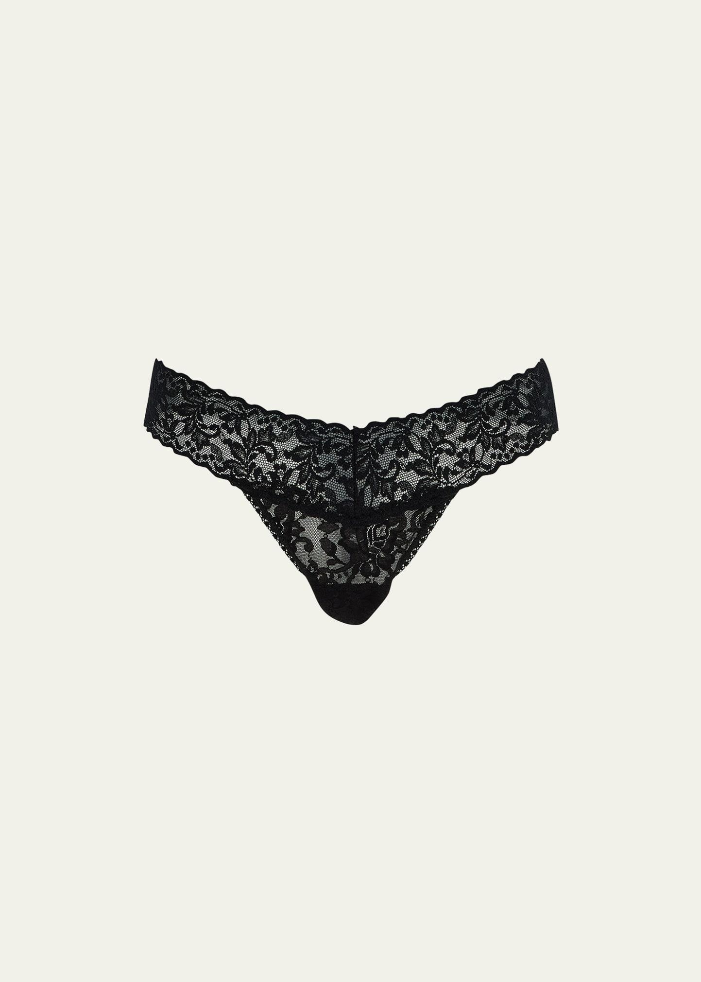 Womens Lace Overlay Thong Product Image