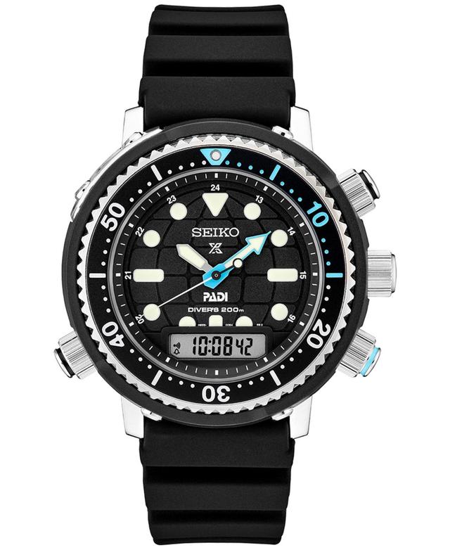 Seiko Mens Automatic Analog Digital Prospex Black Rubber Strap Watch 47mm Product Image