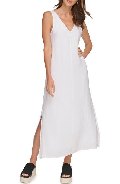 DKNY V-Neck Linen Maxi Dress Product Image