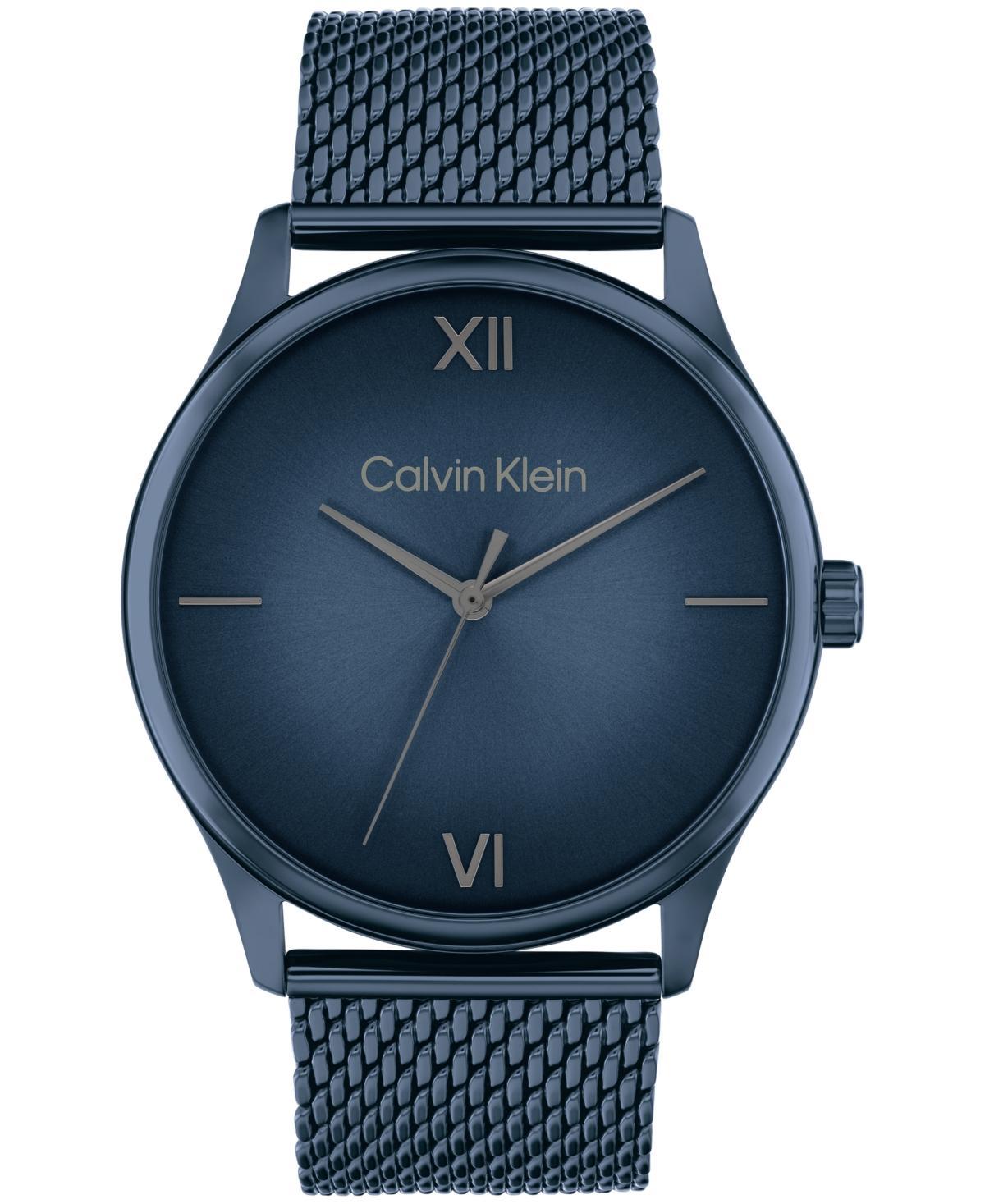 Calvin Klein Mens Gradient Dial Mesh Bracelet Watch - Blue Product Image