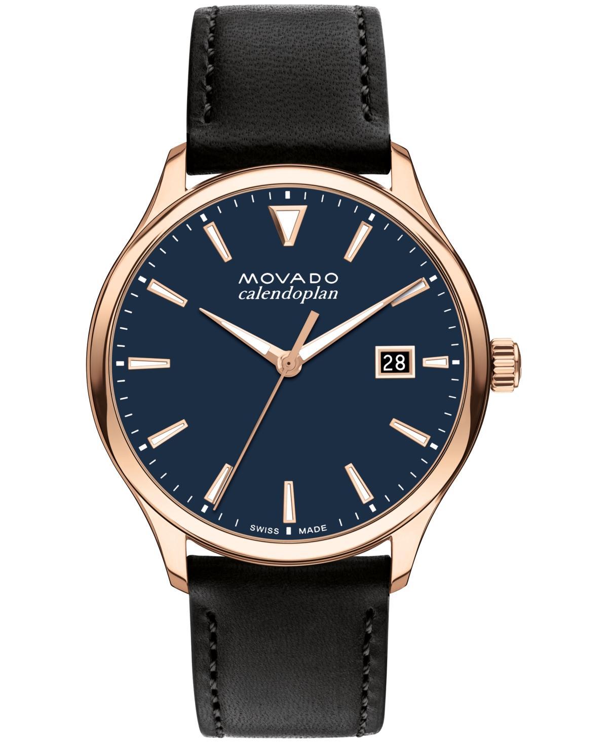 Movado Heritage Silhouette Leather Strap Watch, 40mm Product Image