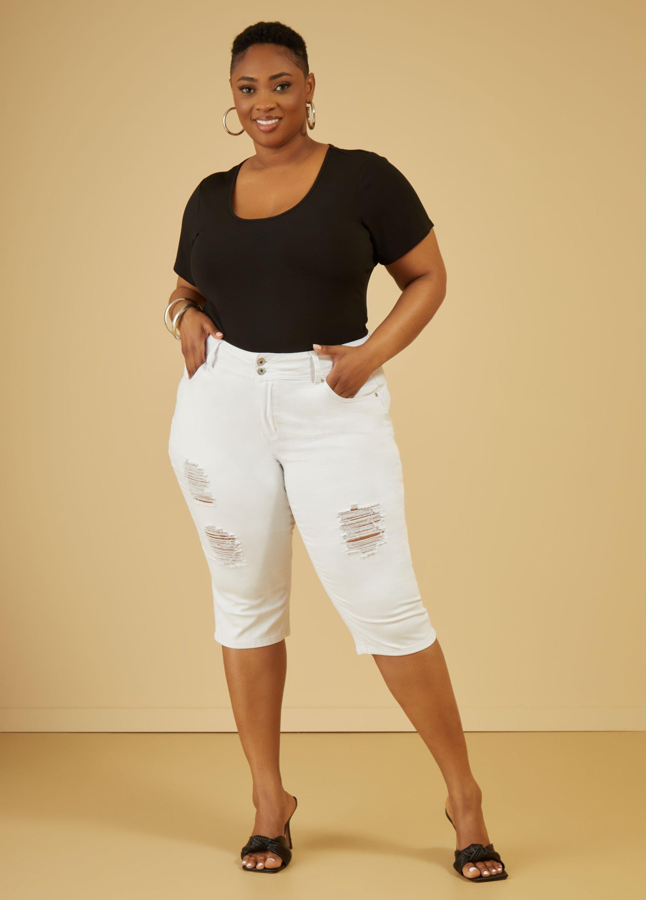 Plus Size Stretch Knit Scoop Neck Bodysuit Ashley Stewart Product Image