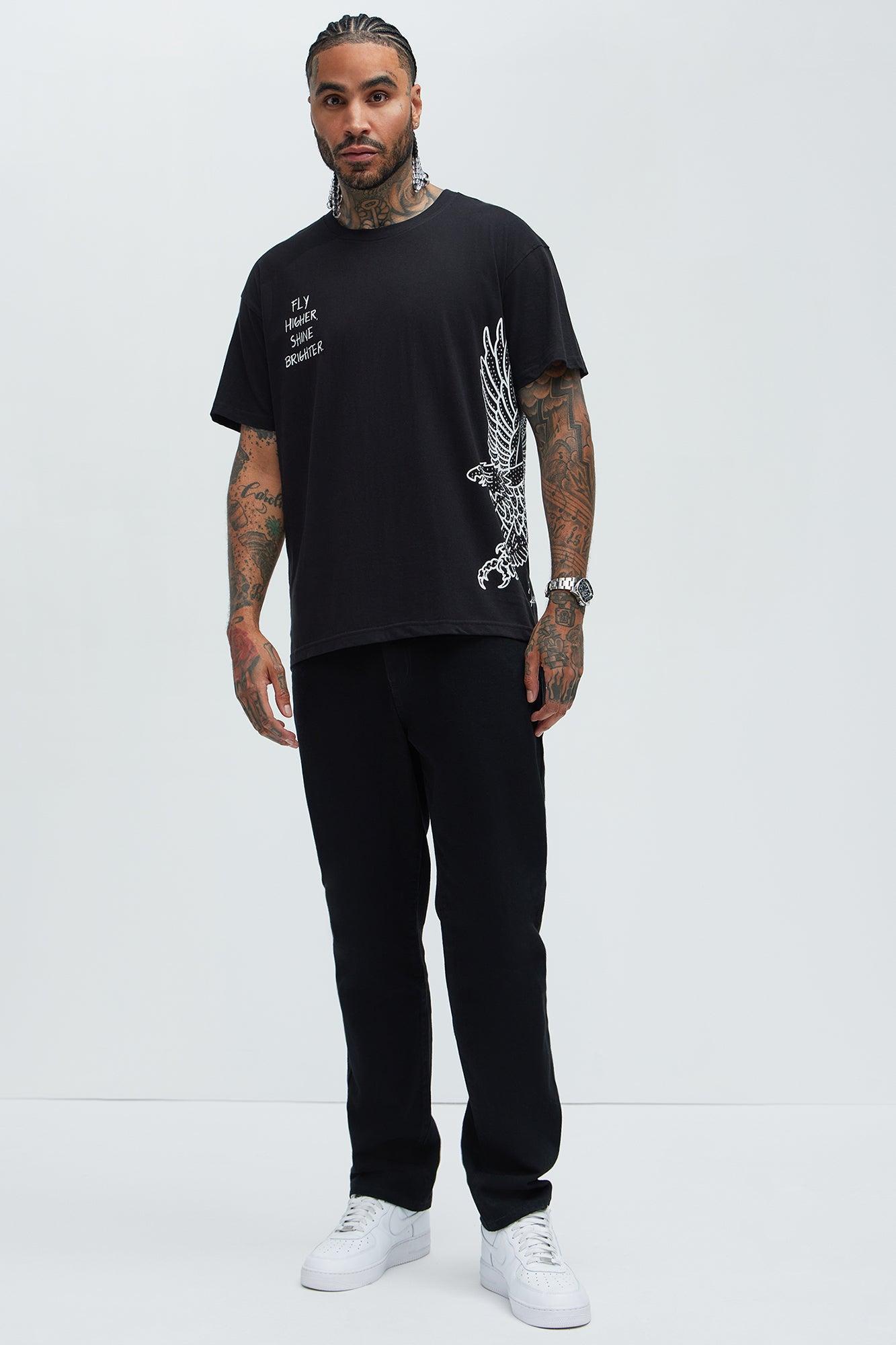 Fly Higher Shine Brighter Short Sleeve Tee - Black Product Image