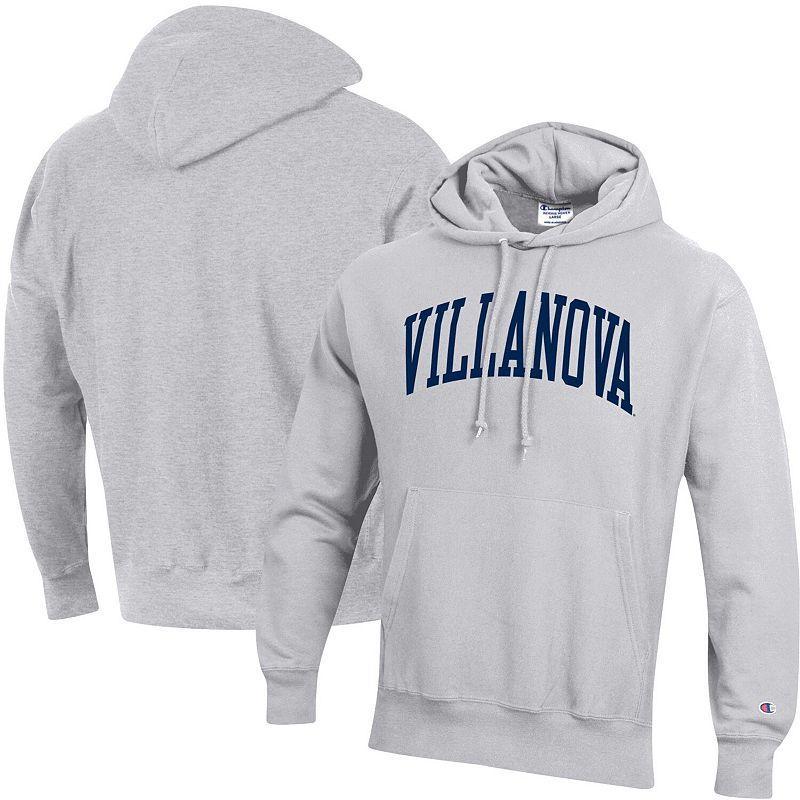 Mens Champion Heathered Gray Villanova Wildcats Team Arch Reverse Weave Pullover Hoodie Product Image