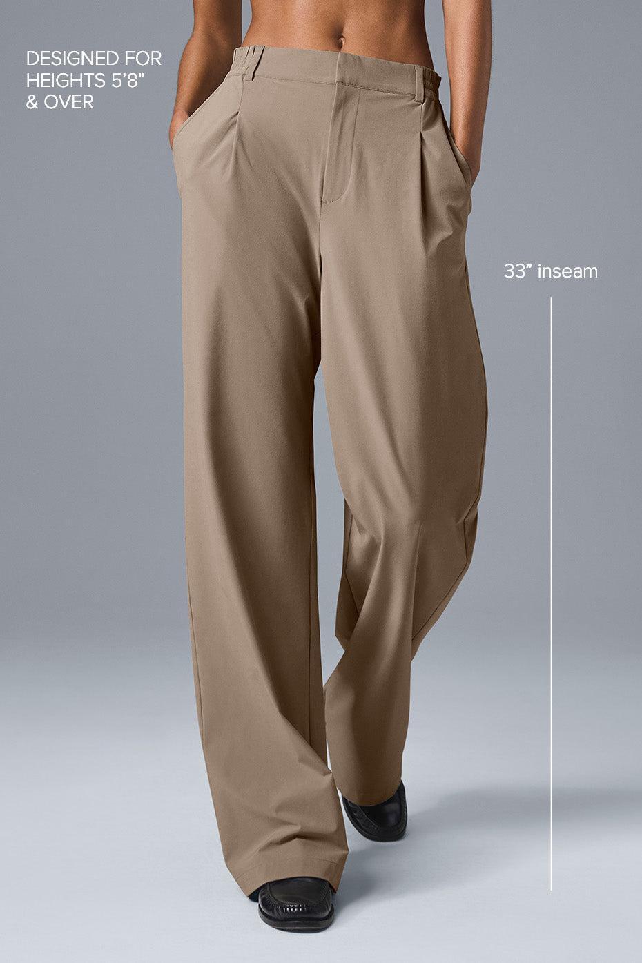 High-Waist Pursuit Trouser (Long) - Gravel Female Product Image