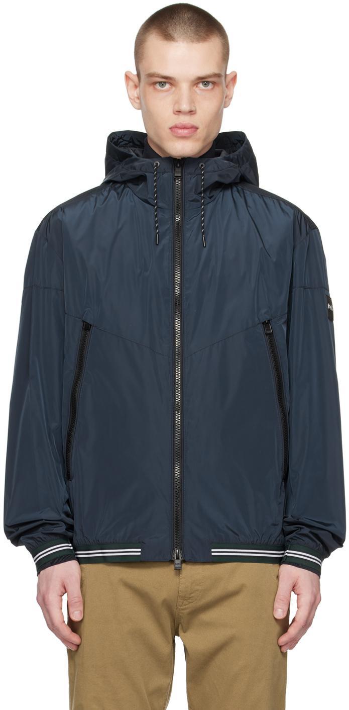 Navy Hooded Jacket Product Image