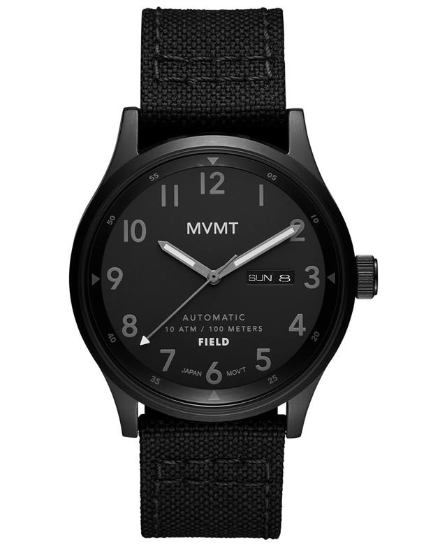 Mvmt Mens Field Automatic Black Canvas Strap Watch 42mm Product Image