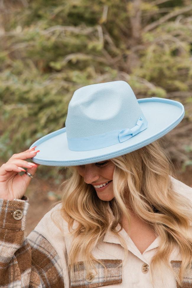 Blue Wide Brim Hat Product Image