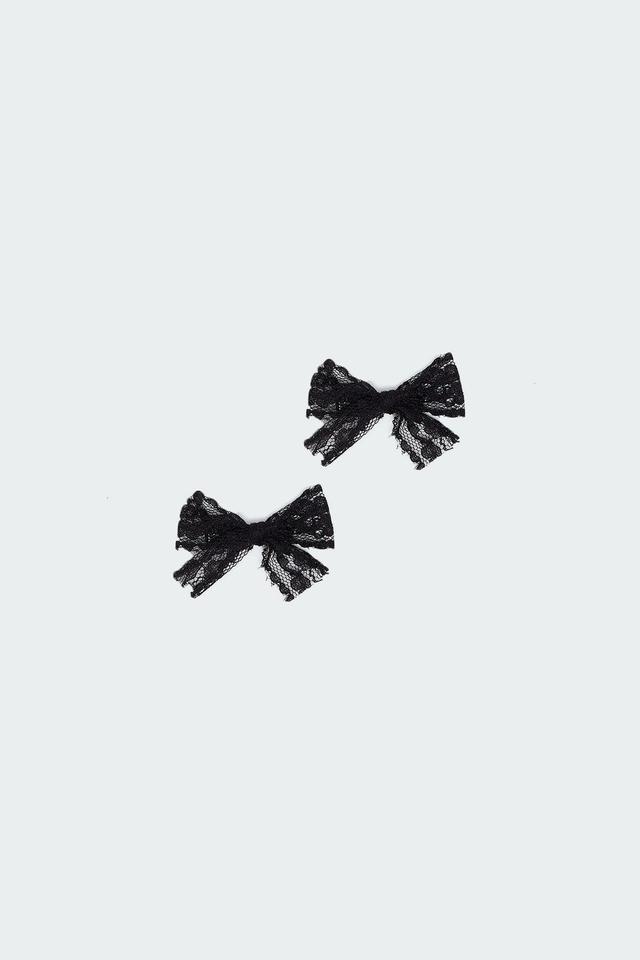 Lace Bow Hair Clip Pack Product Image