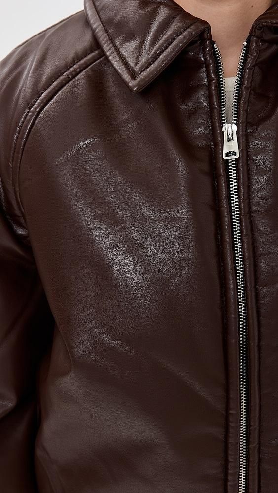 AGOLDE Tate Padded Faux Leather Bomber Jacket | Shopbop Product Image