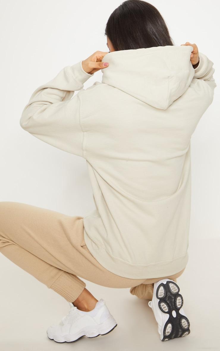 PRETTYLITTLETHING Sand Oversized Basic Sweat Hoodie Product Image