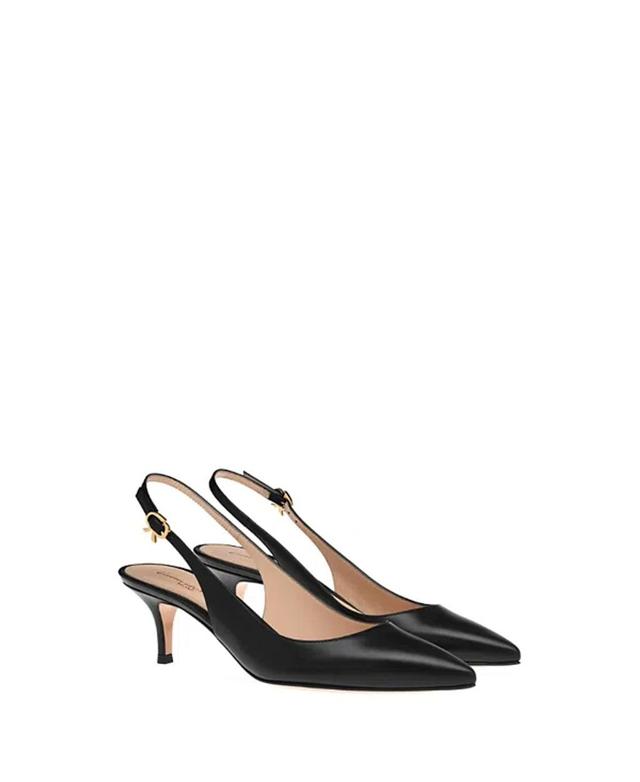 Ribbon 55mm Slingback Pumps In Black Product Image