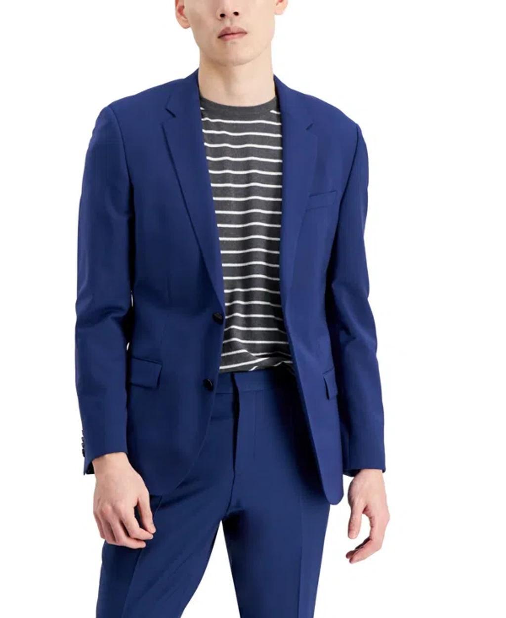 HUGO BOSS Single-breasted Suit Jacket In Open Blue Product Image