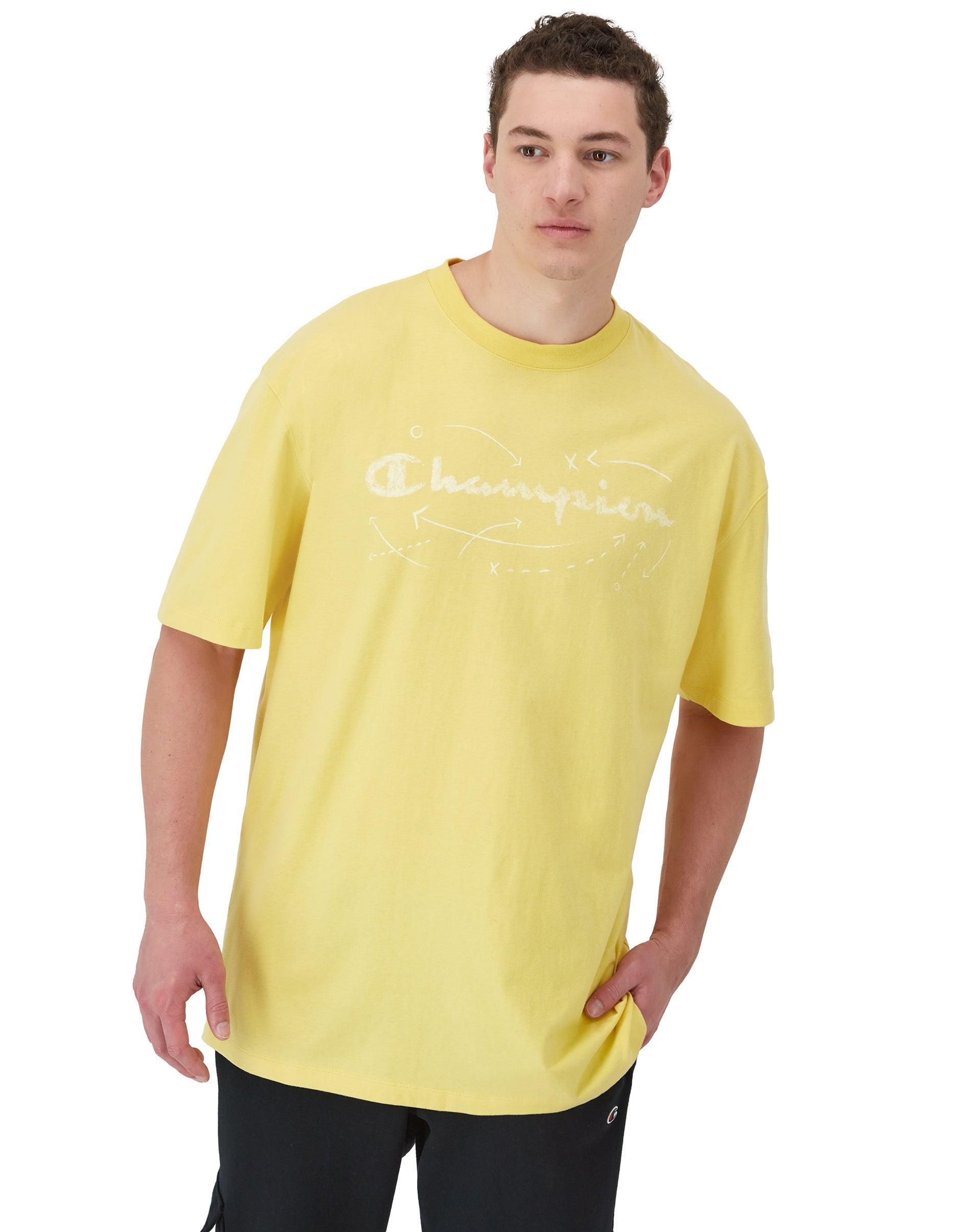 Mens Champion Classic Graphic T-Shirt, Script Play Lines (Big & Tall) Arctic Cold Beige XLT Product Image