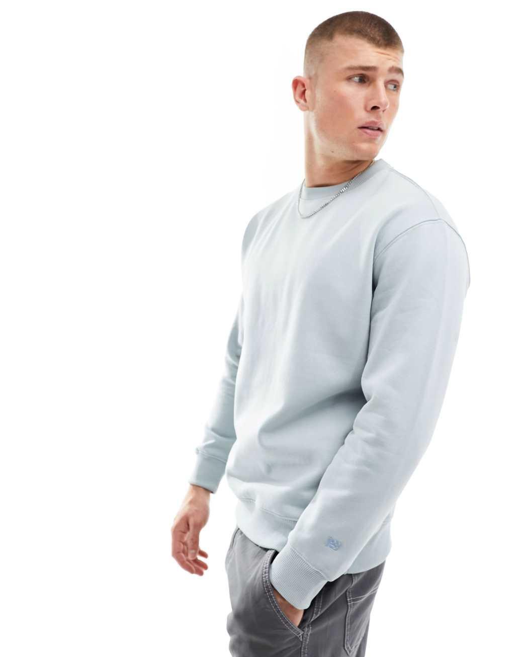 Pull&Bear sweatshirt in washed blue Product Image