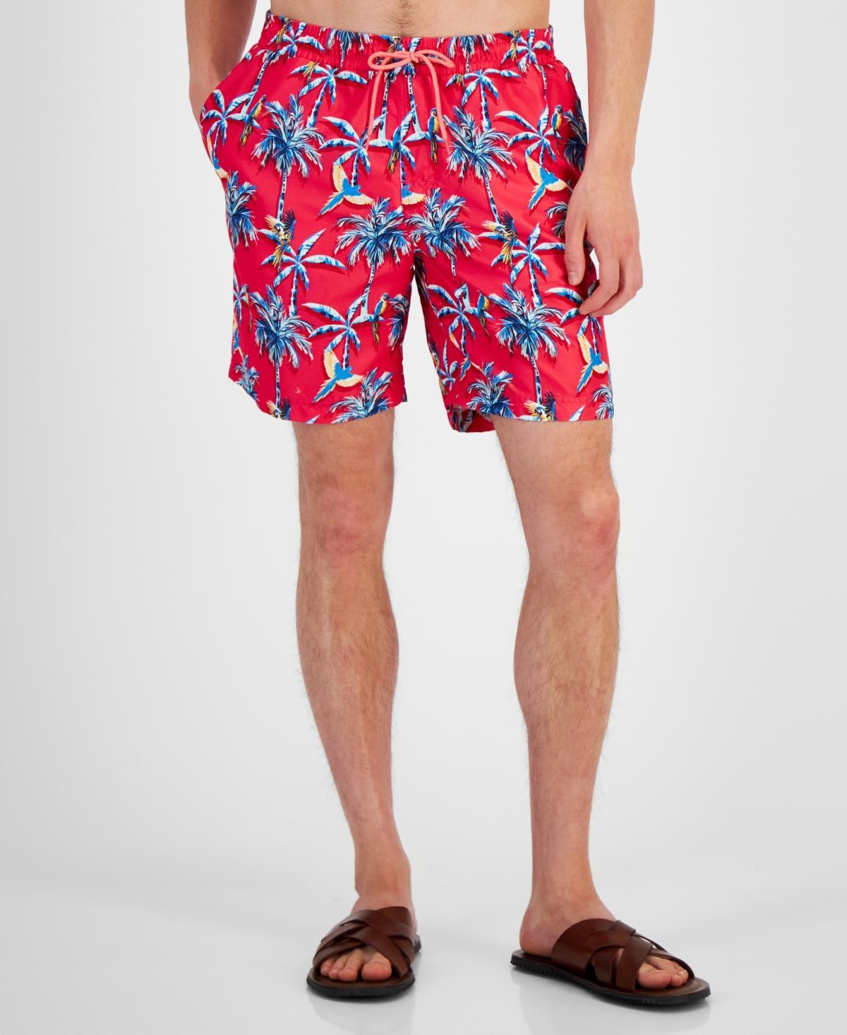 Club Room Mens Palm Parrot Quick-Dry Tropical-Print 7 Swim Trunks, Created for Macys Product Image