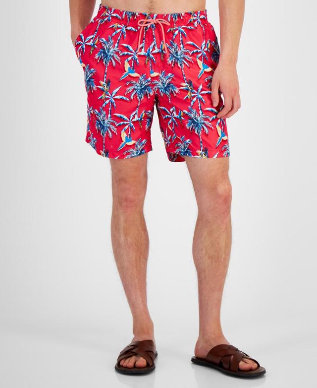 Club Room Mens Palm Parrot Quick-Dry Tropical-Print 7 Swim Trunks, Created for Macys Product Image