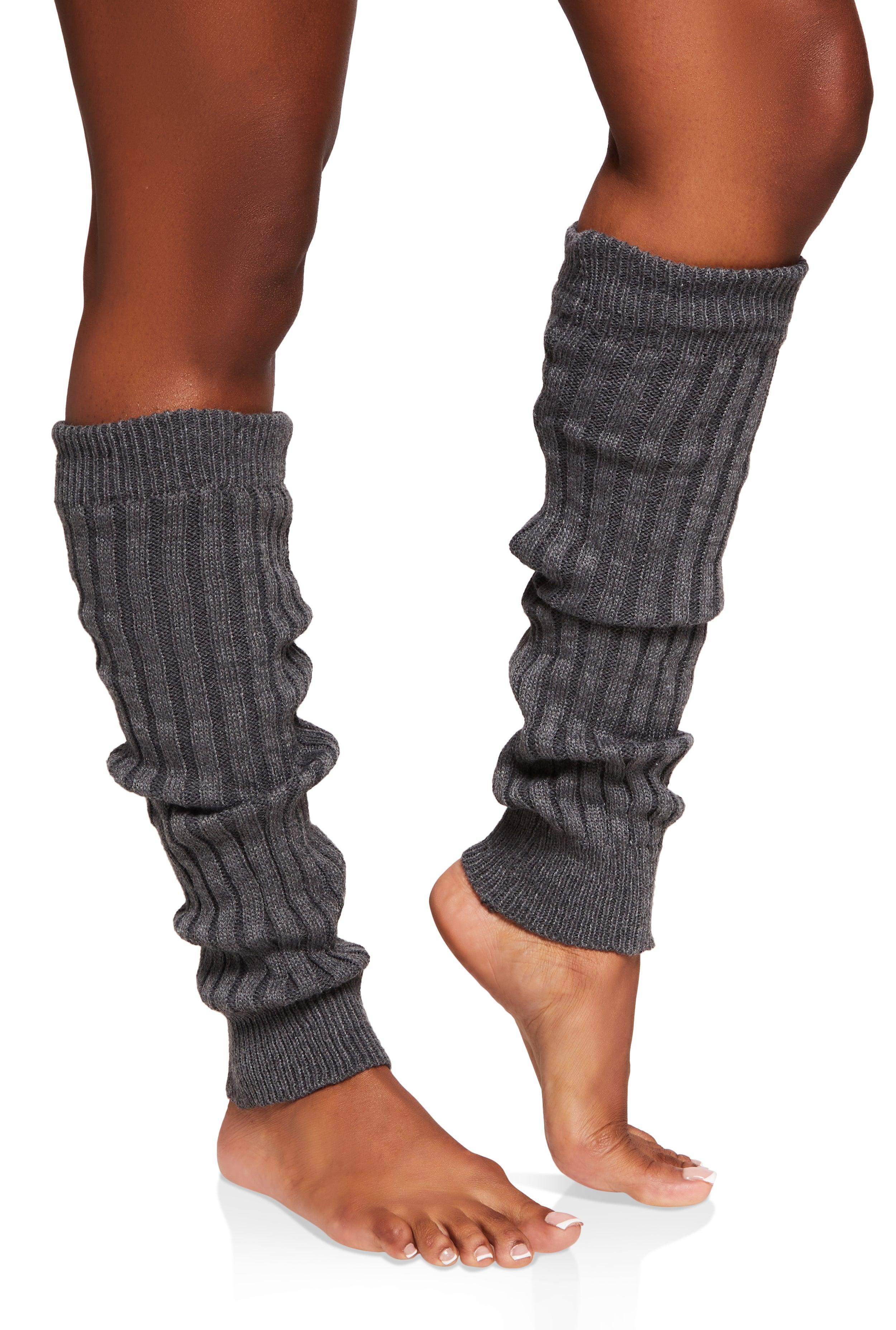 Womens Ribbed Knit Leg Warmers Product Image