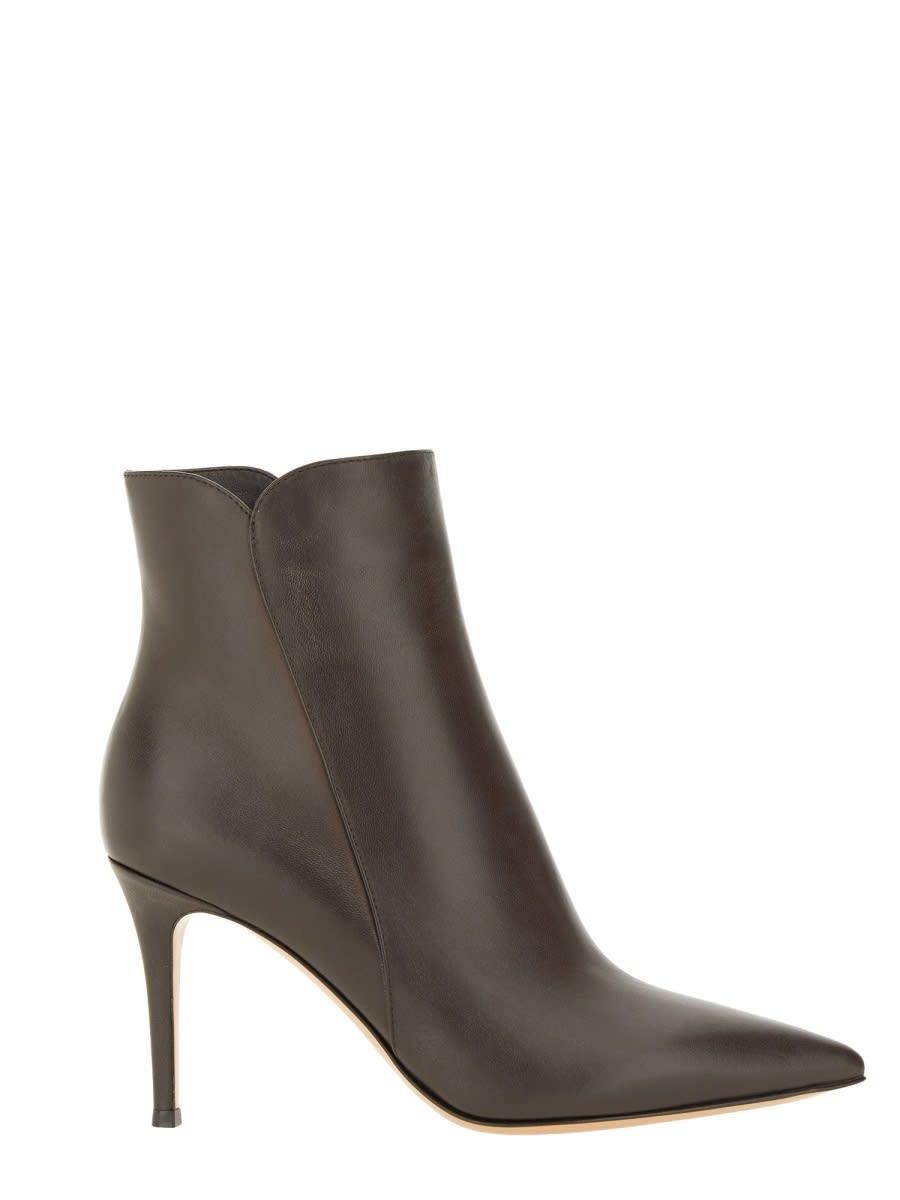 GIANVITO ROSSI Levy 85 Heeled Boots In Brown Product Image