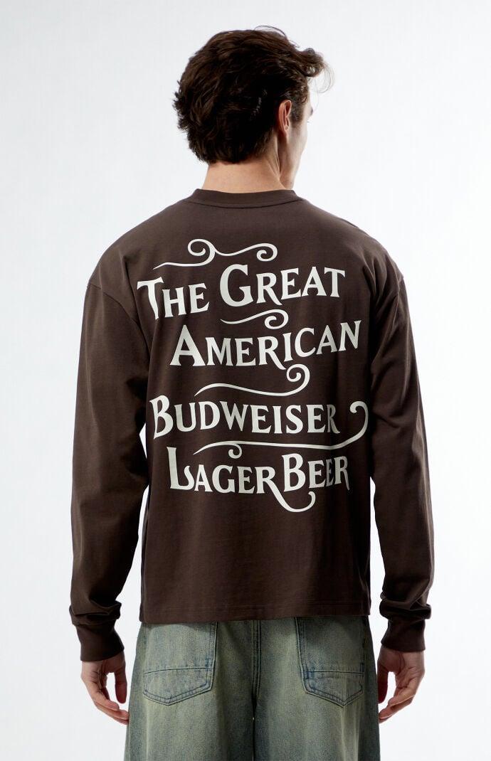 Budweiser Mens By PacSun Reissue Long Sleeve T-Shirt Product Image