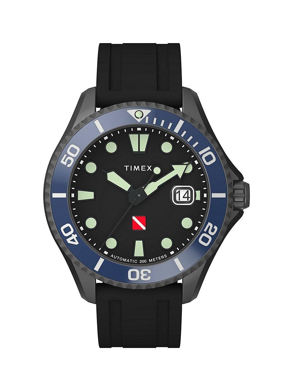 Mens Deep Water Tiburn IP Titanium-Plated Stainless Steel & Rubber Strap Automatic Watch/45MM Product Image