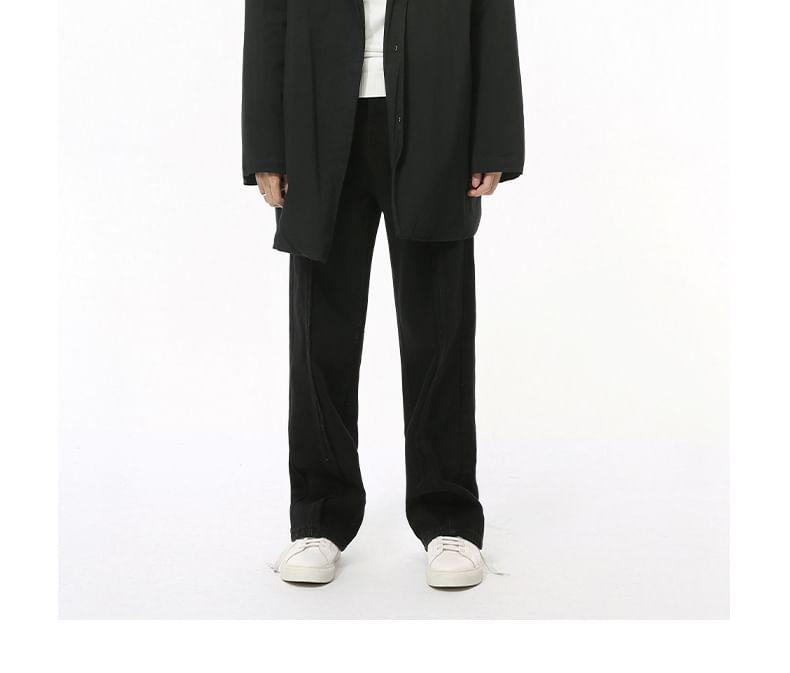 Stand Collar Plain Zip Jacket Product Image