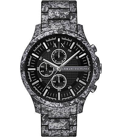 Armani Exchange Mens Hampton Rd. Chronograph Black Tone Stainless Steel Watch Product Image