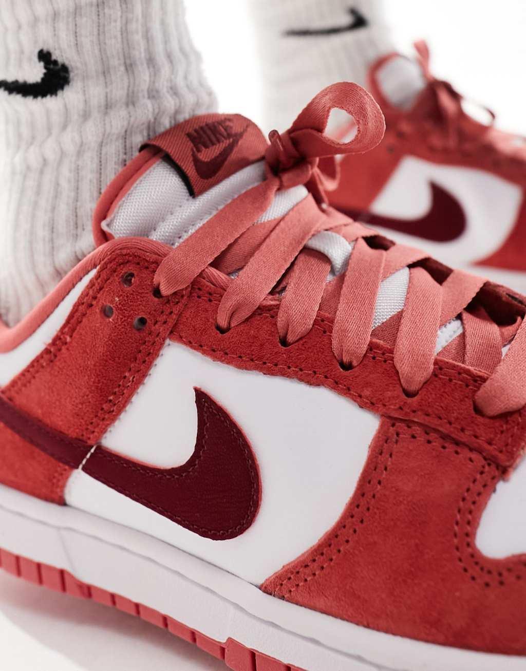 Nike Dunk Low sneakers in red  Product Image