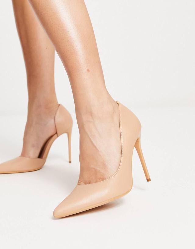 Truffle Collection stiletto heel pumps in beige Product Image