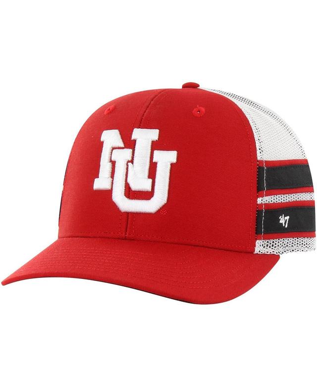 Mens 47 Scarlet Nebraska Huskers Straight Eight Adjustable Trucker Hat Product Image