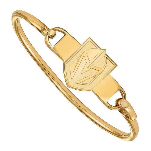 LogoArt Sterling Silver Las Vegas Golden Knights Bangle Bracelet, Womens Gold Over Sterling Product Image