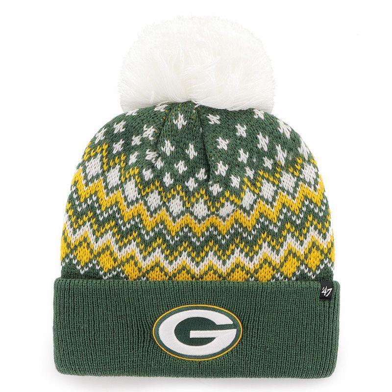 Womens 47 Bay Packers Elsa Cuffed Pom Knit with Hat Product Image