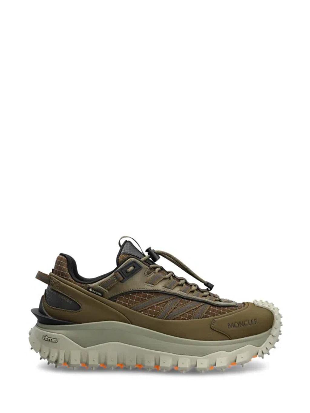 Trailgrip Gtx Leather-trimmed Ripstop And Canvas Sneakers In Green Product Image