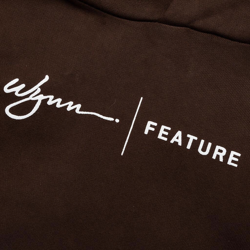 Feature x Wynn Logo Lock Up Hoodie - Bitter Chocolate Male Product Image