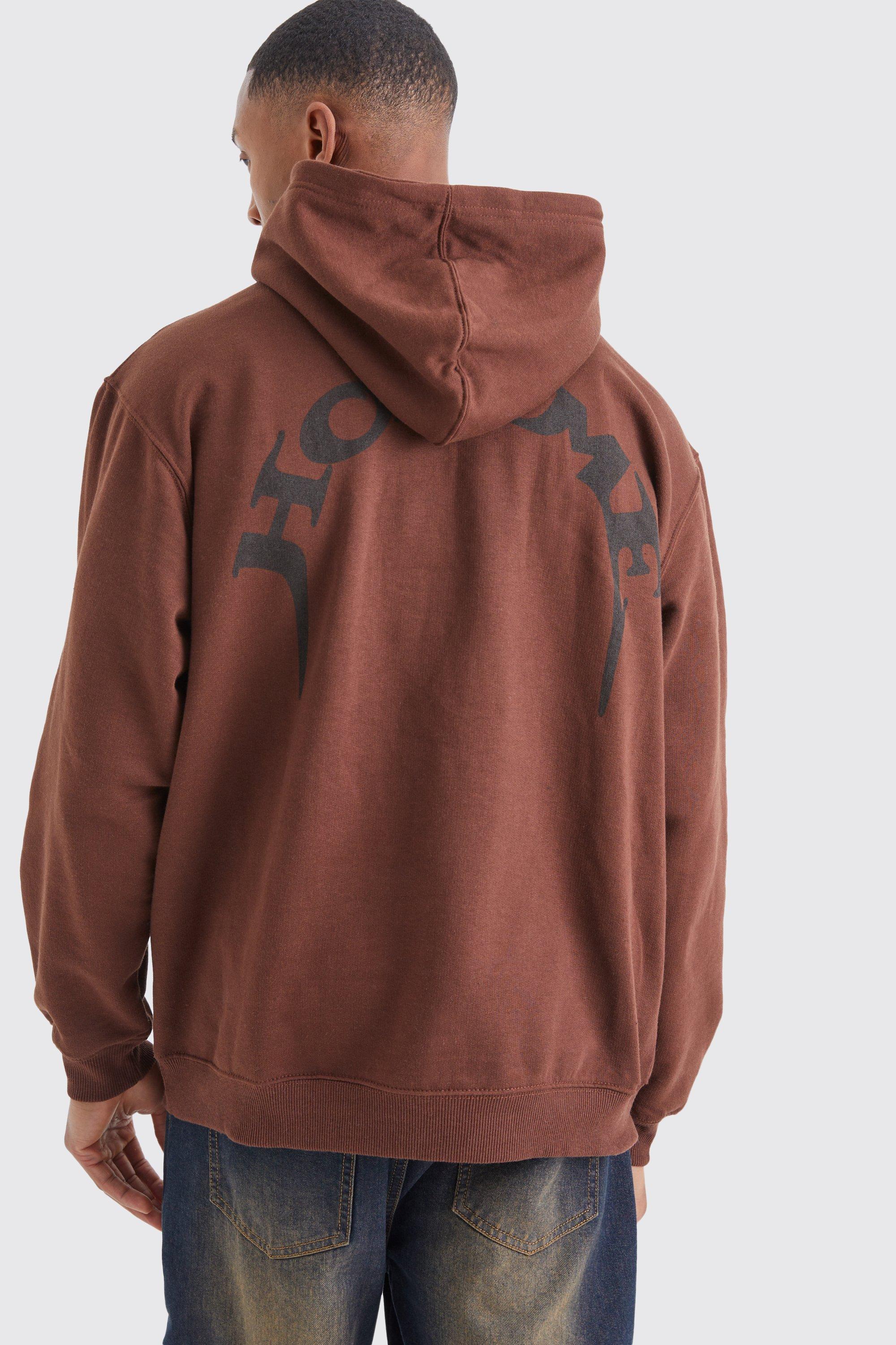 Oversized Homme Graphic Hoodie | boohooMAN USA Product Image