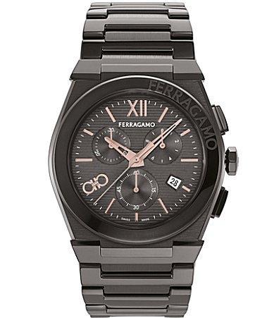 Men's Vega Chrono IP Gunmetal Bracelet Watch, 42mm Product Image