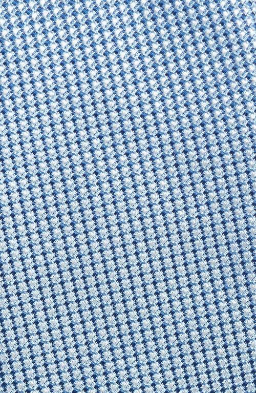 HUGO BOSS Boss Geometric Pattern Silk Tie In Bright Blue Product Image