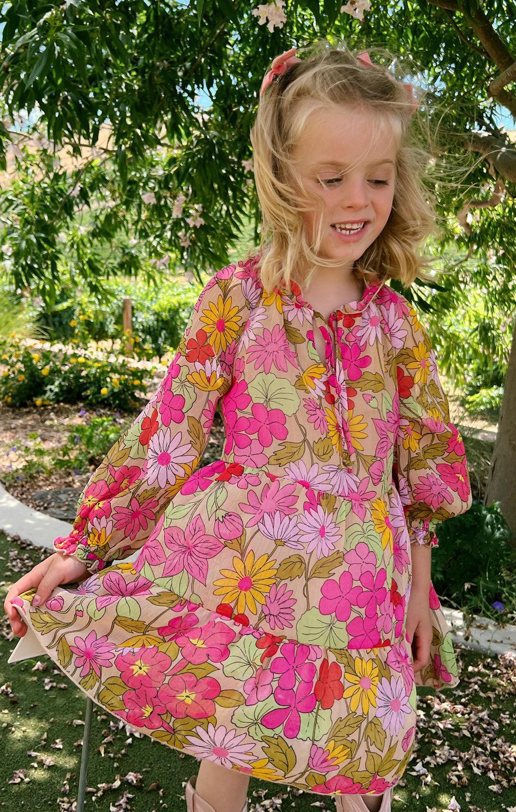 Little Birdie Dress ~ Carnaby Floral Kids Product Image