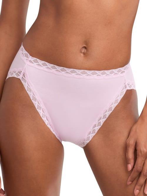 Natori Bliss Lace-Trim Cotton French-Cut Brief Underwear 152058 Product Image