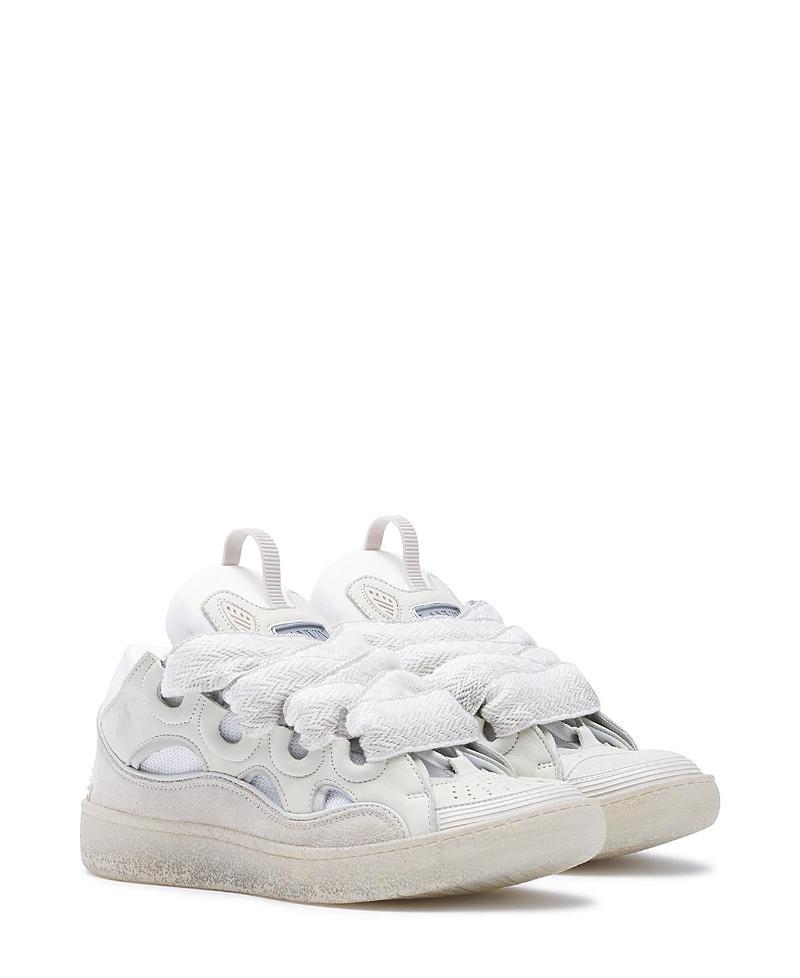 Lanvin Womens Leather Curb Sneakers Product Image