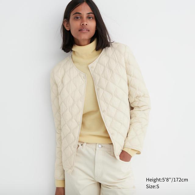 Womens Pufftech Quilted Jacket (Warm Padded) with Anti-Static Off White 3XL UNIQLO US Product Image