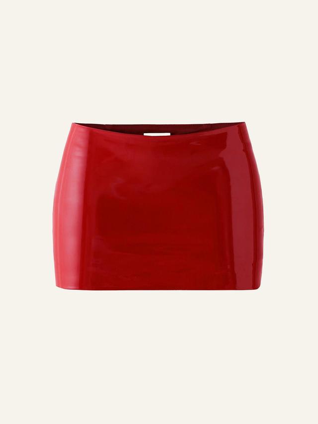 Bundle: Mini Mini skort in Red patent + Base top in Milk Product Image