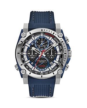 Men's Bulova Precisionist Chronograph Two-Tone IP Strap Watch with Black Dial (Model: 98B315) Product Image