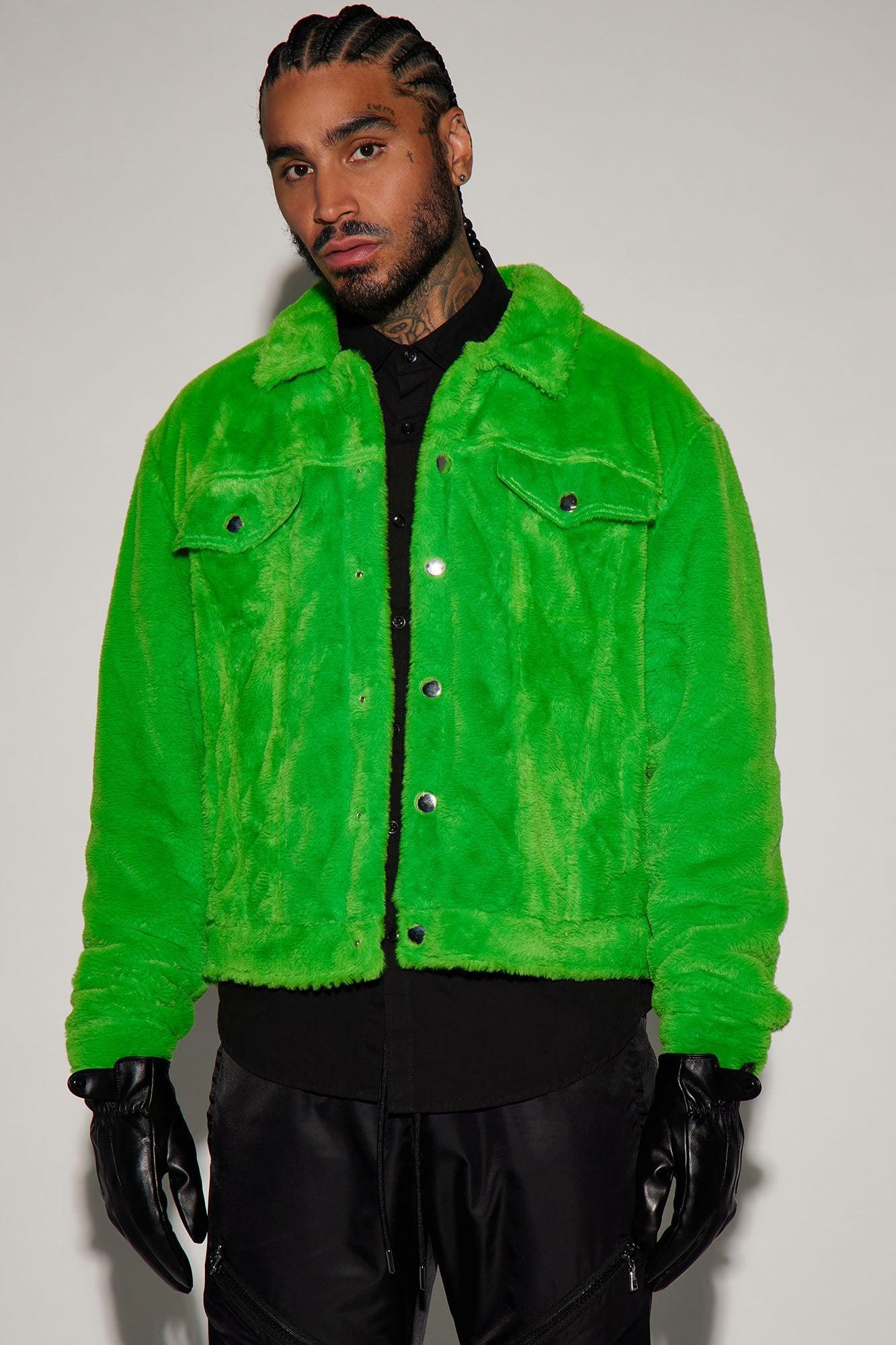 Hey Ma Fur Trucker Jacket - Green product image