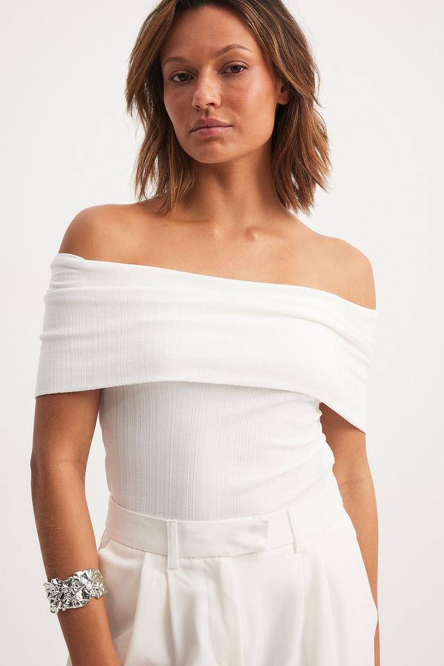 Off Shoulder Rib Top Product Image