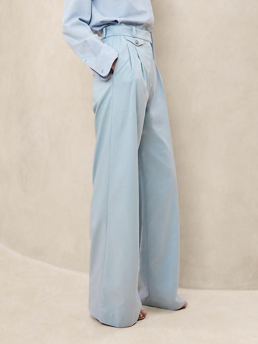 Carmel Pleated Wide-Leg Pant Product Image