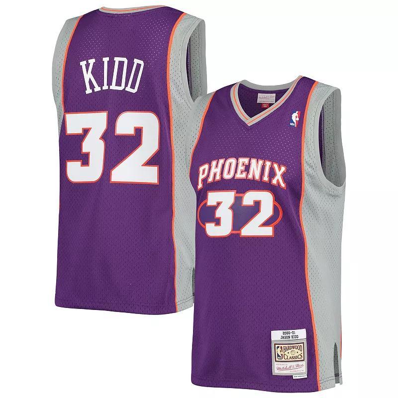 Mens Mitchell & Ness Jason Kidd Purple Phoenix Suns Big & Tall Hardwood Classics 2000-01 Swingman Jersey Product Image