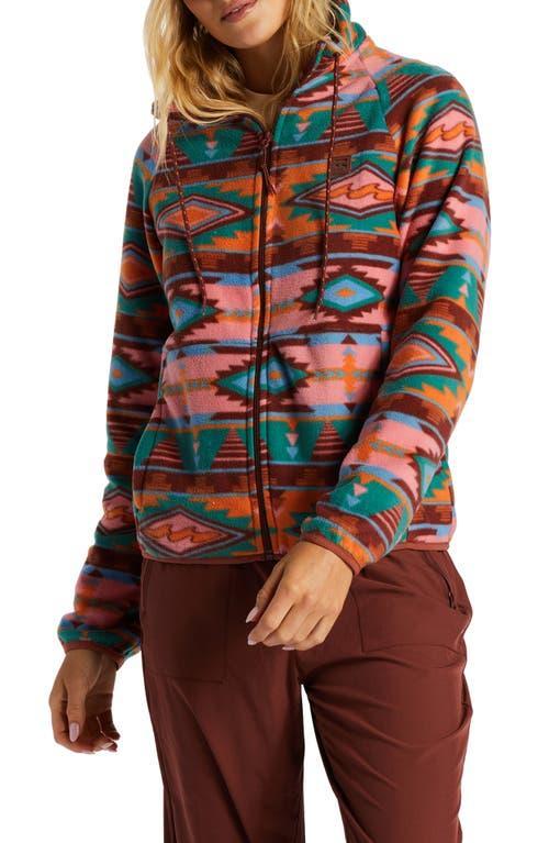 Billabong Boundary Lite Print Water Repellent Zip-Up Fleece Jacket Product Image