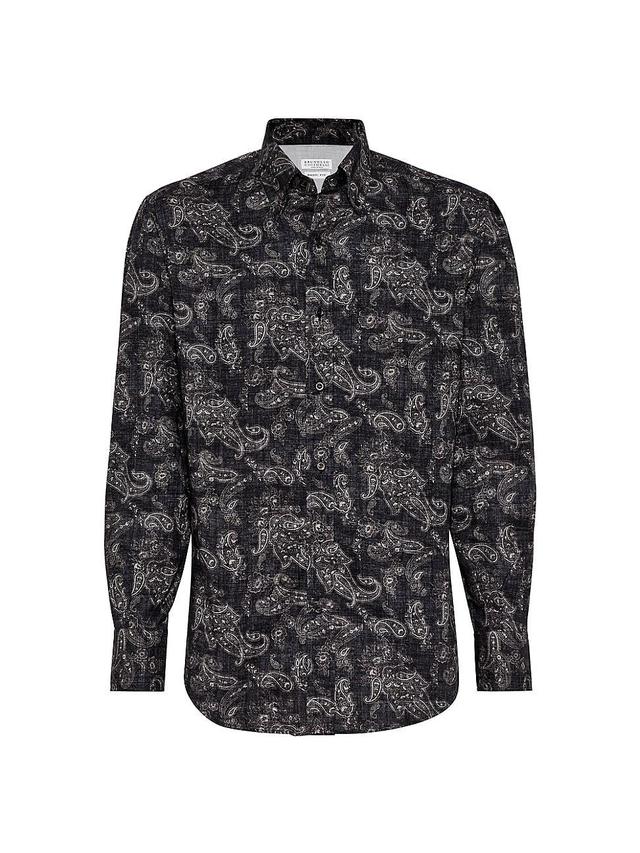 Mens Paisley Basic Fit Shirt Product Image