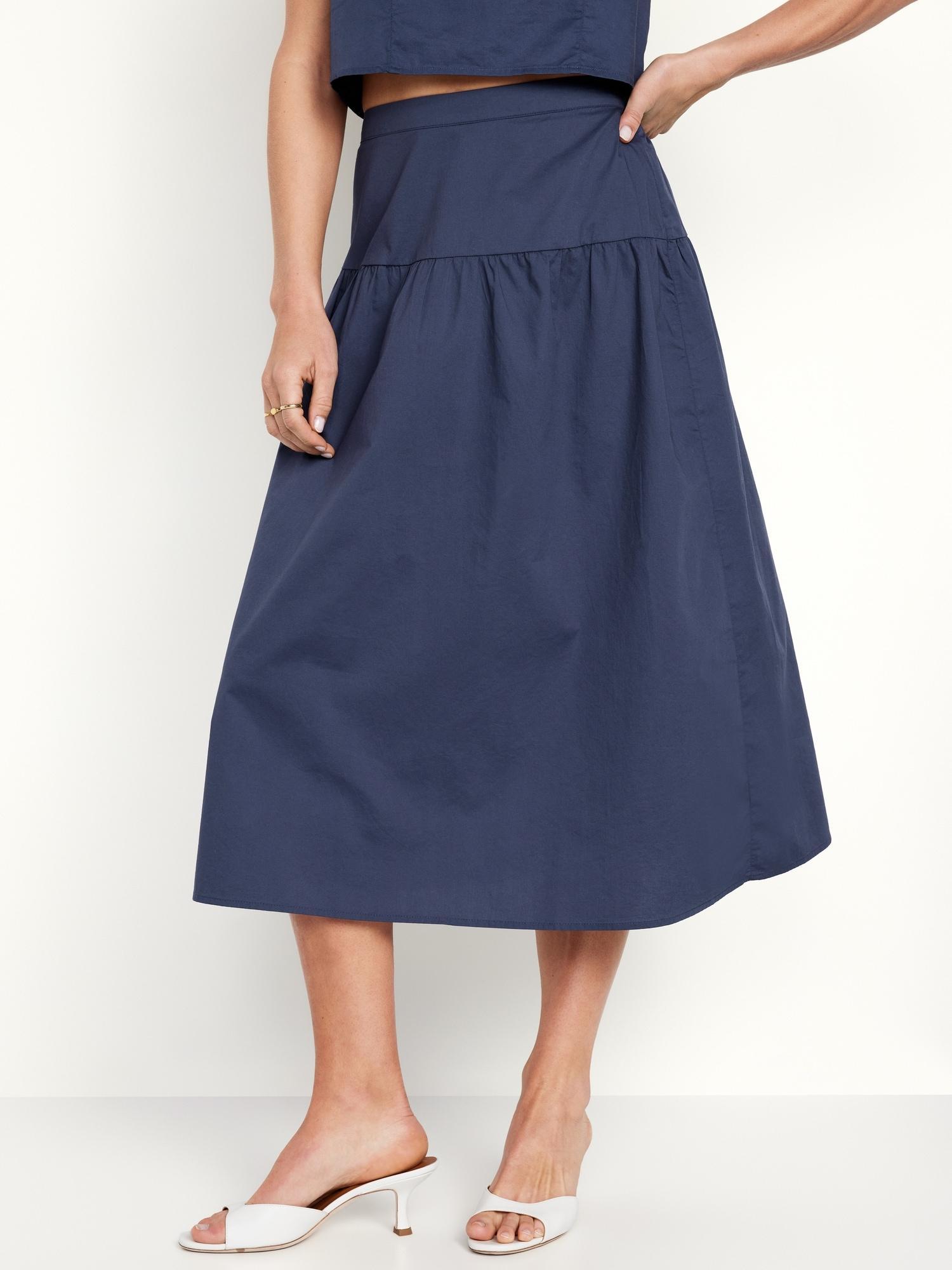 Dropped-Waist Midi Skirt product image